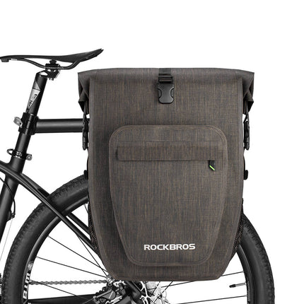 ROCKBROS Fahrrad hinter Gepäckträgertasche wasserdicht 20-27L für E-Bike/Rennrad/MTB