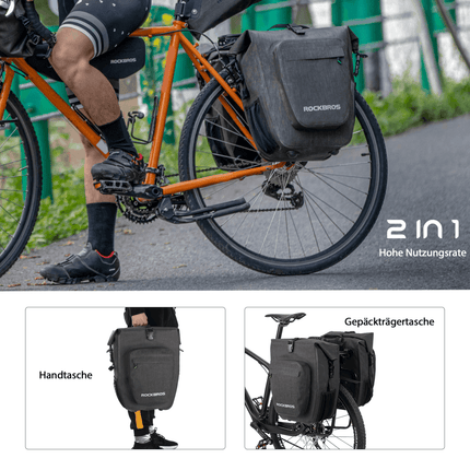 ROCKBROS Fahrrad hinter Gepäckträgertasche wasserdicht 20 - 27L für E - Bike/Rennrad/MTB (Fahrradtaschen) kaufen bei Linkreich – Jetzt entdecken!