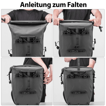 ROCKBROS Fahrrad hinter Gepäckträgertasche wasserdicht 20 - 27L für E - Bike/Rennrad/MTB (Fahrradtaschen) kaufen bei Linkreich – Jetzt entdecken!