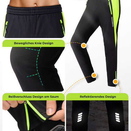 ROCKBROS Fahrrad Hose Wasserabweisend Radlerhose Leuchtendes Grün