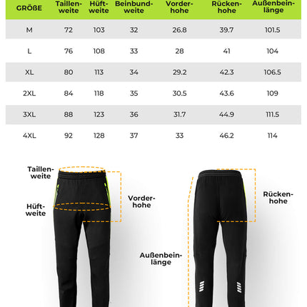 ROCKBROS Fahrrad Hose Wasserabweisend Radlerhose Leuchtendes Grün
