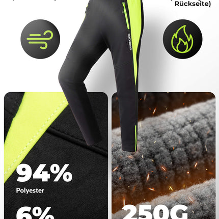 ROCKBROS Fahrrad Jacke & Hose Winter Fahrradanzug Leuchtendes Grün