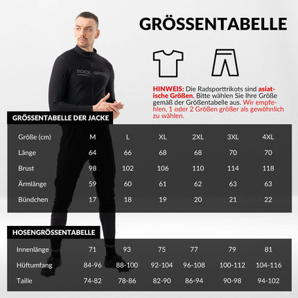 ROCKBROS Fahrrad Jacke & Hose Winter Anzug Sportlich Fahrradbekleidung (Fahrradanzug) kaufen bei Linkreich – Jetzt entdecken!