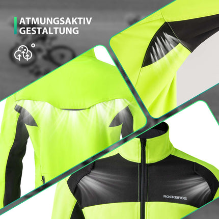 ROCKBROS Fahrrad Jacke & Hose Winter Fahrradanzug Leuchtendes Grün (Fahrradanzug) kaufen bei Linkreich – Jetzt entdecken!