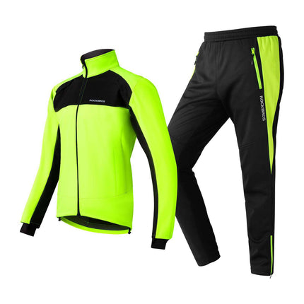 ROCKBROS Fahrrad Jacke & Hose Winter Fahrradanzug Leuchtendes Grün (Fahrradanzug) kaufen bei Linkreich – Jetzt entdecken!