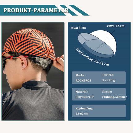ROCKBROS Fahrrad Kappe UV - Schutz Sport Hut für Damen Herren 54 - 61 cm (Fahrrad Mütze) kaufen bei Linkreich – Jetzt entdecken!