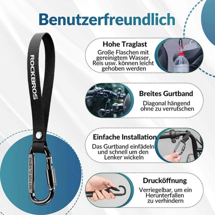 ROCKBROS Fahrrad Karabinerhaken Multifunktional mit Strapazierfähigem Gurt () kaufen bei Linkreich – Jetzt entdecken!