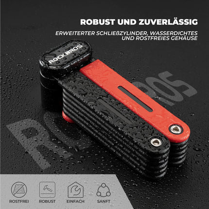 ROCKBROS Fahrrad Klapp - Fahrradschloss Robust Diebstahlschutz mit 2 Schlüsseln (Fahrradschloss) kaufen bei Linkreich – Jetzt entdecken!