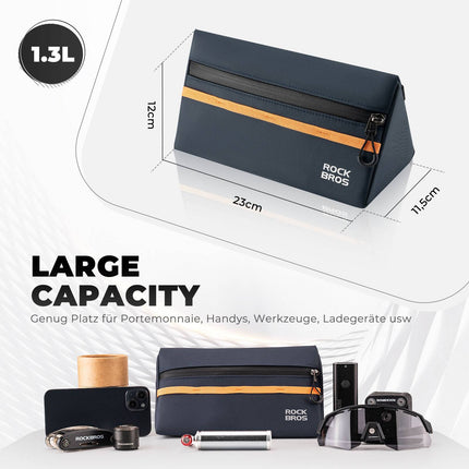 ROCKBROS Fahrrad Lenkertasche Fahrradtasche Fahrradkorb 6 Farbe ca. 1.3L (Fahrradtaschen) kaufen bei Linkreich – Jetzt entdecken!