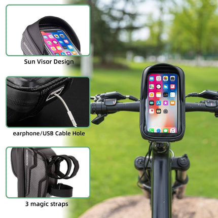 ROCKBROS Fahrrad Lenkertasche Handyhalterung mit TPU Touchscreen (Fahrradtaschen) kaufen bei Linkreich – Jetzt entdecken!