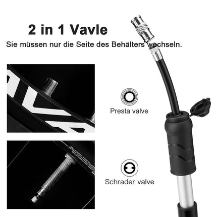 ROCKBROS Fahrrad Minipumpe 100 PSI Luftpumpe Presta & Schrader Ventile (Fahrrad Luftpumpen) kaufen bei Linkreich – Jetzt entdecken!