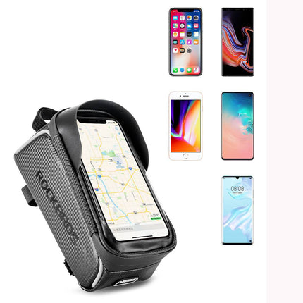 ROCKBROS Fahrrad Oberrohrtasche 6,5 Zoll Touchscreen Wasserdicht (Motorradtaschen) kaufen bei Linkreich – Jetzt entdecken!