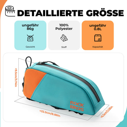 ROCKBROS Fahrrad Oberrohrtasche Schnellverschlussschnalle & Bungee - Seil - Fixierung 0,8L (Fahrradtaschen) kaufen bei Linkreich – Jetzt entdecken!