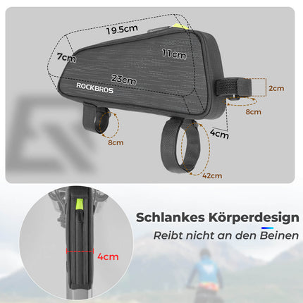 ROCKBROS Fahrrad Oberrohrtasche/Satteltasche 1,1L mit Innenfächern (Fahrradtaschen) kaufen bei Linkreich – Jetzt entdecken!