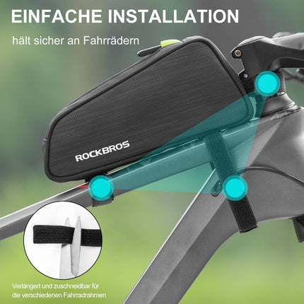 ROCKBROS Fahrrad Oberrohrtasche/Satteltasche 1,1L mit Innenfächern (Fahrradtaschen) kaufen bei Linkreich – Jetzt entdecken!