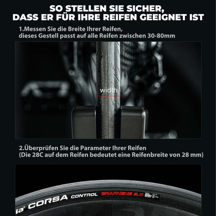 ROCKBROS Fahrrad Parkständer, verstellbare Fahrradständer für 26–80 mm (Fahrradständer) kaufen bei Linkreich – Jetzt entdecken!