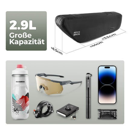 ROCKBROS Fahrrad Rahmentasche Dreiecktasche Wasserabweisend 2,9L Schwarz (Fahrradtaschen) kaufen bei Linkreich – Jetzt entdecken!