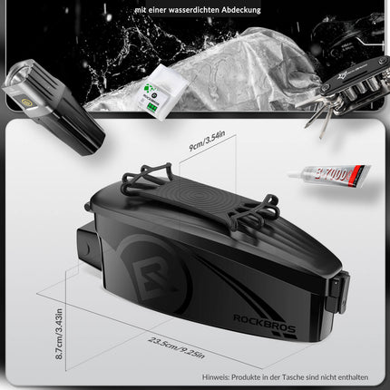 ROCKBROS Fahrrad Rahmentasche Oberrohrtasche mit Regenschutz (Fahrradtaschen) kaufen bei Linkreich – Jetzt entdecken!