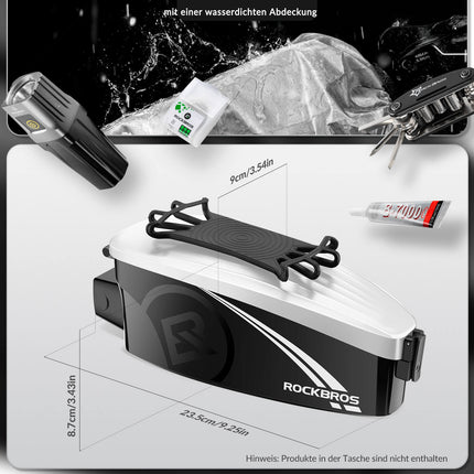 ROCKBROS Fahrrad Rahmentasche Oberrohrtasche mit Regenschutz (Fahrradtaschen) kaufen bei Linkreich – Jetzt entdecken!
