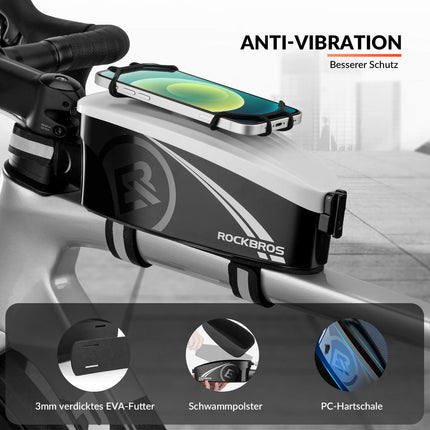 ROCKBROS Fahrrad Rahmentasche Oberrohrtasche mit Regenschutz (Fahrradtaschen) kaufen bei Linkreich – Jetzt entdecken!