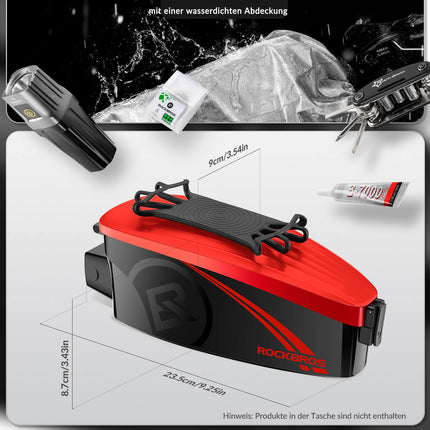 ROCKBROS Fahrrad Rahmentasche Oberrohrtasche mit Regenschutz (Fahrradtaschen) kaufen bei Linkreich – Jetzt entdecken!