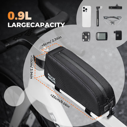 ROCKBROS Fahrrad Rahmentasche wasserabweisend Oberrohrtasche 0,9L Schwarz (Fahrradtaschen) kaufen bei Linkreich – Jetzt entdecken!