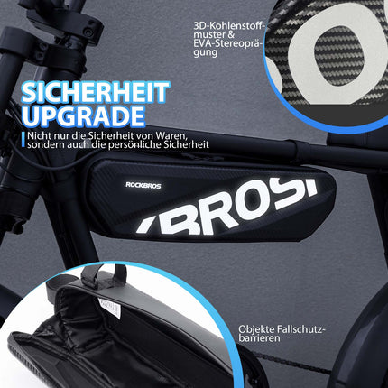 ROCKBROS Fahrrad Rahmentasche Wasserdicht Oberrohr Tasche 4.5L Schwarz (Fahrradtaschen) kaufen bei Linkreich – Jetzt entdecken!