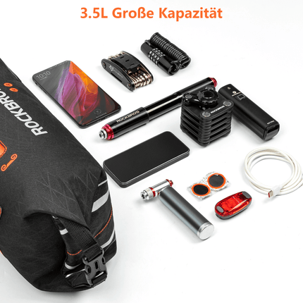 ROCKBROS Fahrrad Rahmentasche wasserdichte Dreiecktasche 3,5L Schwarz (Fahrradtaschen) kaufen bei Linkreich – Jetzt entdecken!