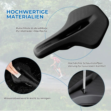 ROCKBROS Fahrrad Sattel Ergonomischer Stoßdämpfender Fahrradsattel Unisex