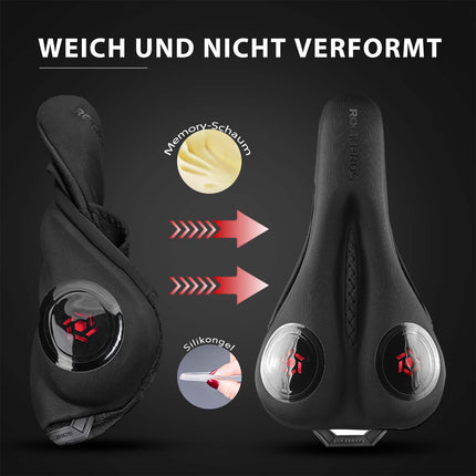 ROCKBROS Fahrrad Sattelbezug Gel Sattel Überzug Schwarz (Fahrradsattel) kaufen bei Linkreich – Jetzt entdecken!