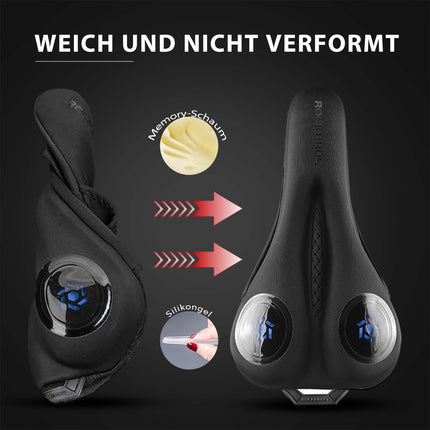 ROCKBROS Fahrrad Sattelbezug Gel Sattel Überzug Schwarz (Fahrradsattel) kaufen bei Linkreich – Jetzt entdecken!