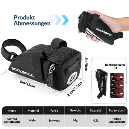 ROCKBROS Fahrrad Satteltasche für MTB/Rennrad/Faltrad Mini Portable (Fahrradtaschen) kaufen bei Linkreich – Jetzt entdecken!
