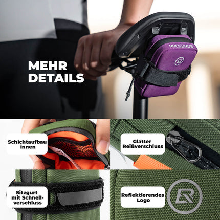 ROCKBROS Fahrrad Satteltasche Kompakte Aufbewahrungstasche Rennrad MTB (Fahrradtaschen) kaufen bei Linkreich – Jetzt entdecken!