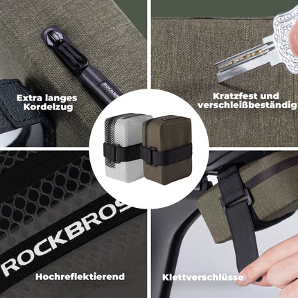 ROCKBROS Fahrrad Satteltasche Leicht Kompakt Wasserdicht Rennrad MTB (Fahrradtaschen) kaufen bei Linkreich – Jetzt entdecken!