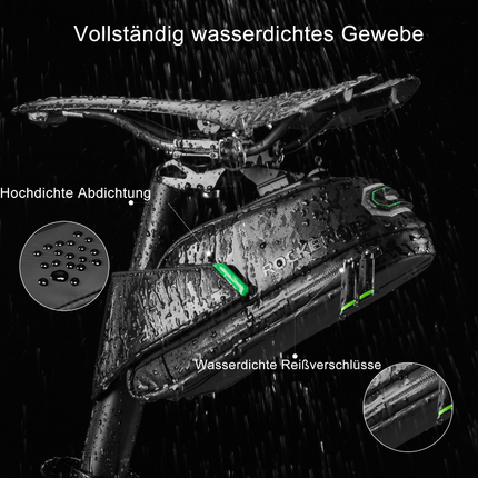 ROCKBROS Fahrrad Satteltasche mit Rücklichthalter wasserdicht 0.7L/0.9L (Fahrradtaschen) kaufen bei Linkreich – Jetzt entdecken!