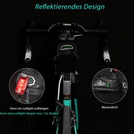 ROCKBROS Fahrrad Satteltasche mit Rücklichthalter wasserdicht 0.7L/0.9L (Fahrradtaschen) kaufen bei Linkreich – Jetzt entdecken!