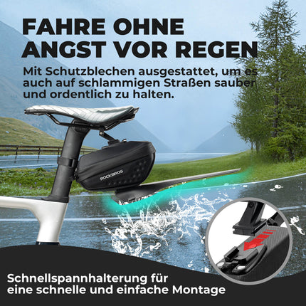 ROCKBROS Fahrrad Satteltasche mit Schutzblech Wasserabweisend 1,3L/0.8L (Fahrradtaschen) kaufen bei Linkreich – Jetzt entdecken!
