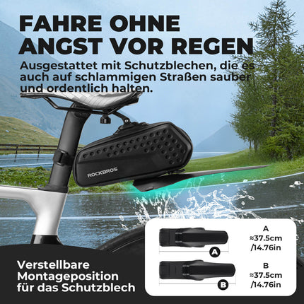 ROCKBROS Fahrrad Satteltasche mit Schutzblech Wasserabweisend 1,3L/0.8L (Fahrradtaschen) kaufen bei Linkreich – Jetzt entdecken!