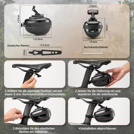 ROCKBROS Fahrrad Satteltaschen Hard Shell Reflektierend 0,4 L mit Halterung (Fahrradtaschen) kaufen bei Linkreich – Jetzt entdecken!