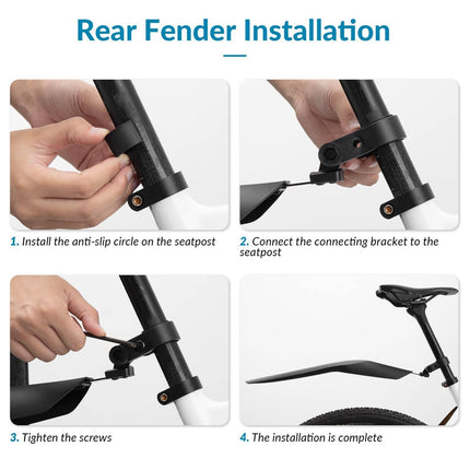 ROCKBROS Fahrrad Schutzblech Set Mountainbikes Universal Spritzschutz (Fahrrad Schutzblech) kaufen bei Linkreich – Jetzt entdecken!