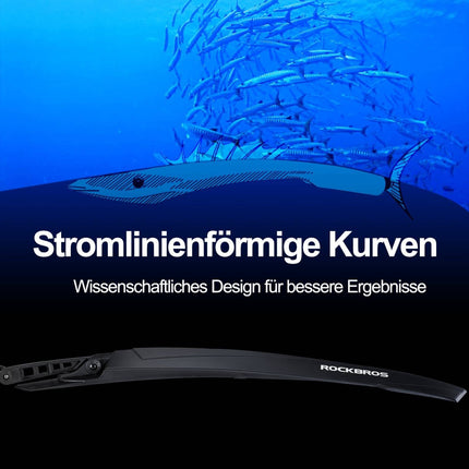 ROCKBROS Fahrrad Schutzblech Set MTB Spritzschutz 26 Zoll Schwarz (Fahrrad Schutzblech) kaufen bei Linkreich – Jetzt entdecken!