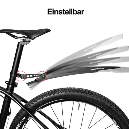 ROCKBROS Fahrrad Schutzblech Set MTB Spritzschutz aus PP und Gummi