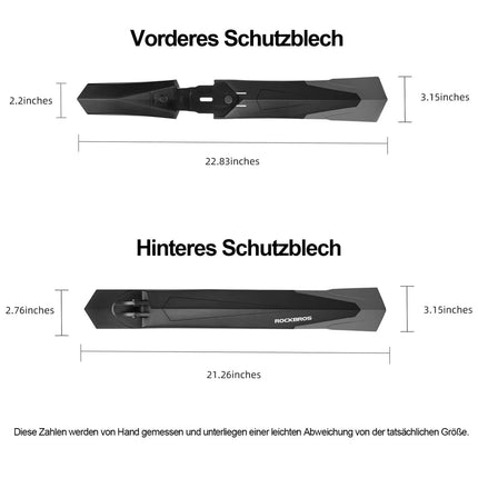 ROCKBROS Fahrrad Schutzblech Set MTB Spritzschutz aus PP und Gummi (Fahrrad Schutzblech) kaufen bei Linkreich – Jetzt entdecken!