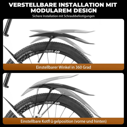 ROCKBROS Fahrrad Schutzbleche Set Vorne/Hinten Flexible Fahrradschutzblech Verstellbar (Fahrrad Schutzblech) kaufen bei Linkreich – Jetzt entdecken!