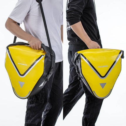 ROCKBROS Fahrrad Transporttasche 100% wasserdichte mit Schultergurt 20L Gelb/Schwarz Gold (Fahrradtaschen) kaufen bei Linkreich – Jetzt entdecken!