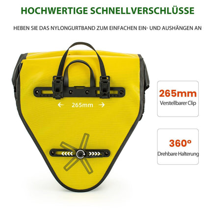 ROCKBROS Fahrrad Transporttasche 100% wasserdichte mit Schultergurt 20L Gelb/Schwarz Gold (Fahrradtaschen) kaufen bei Linkreich – Jetzt entdecken!