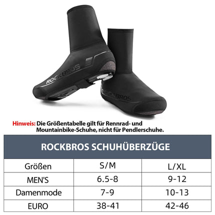 ROCKBROS Fahrrad Überschuhe Winter warm Überzieher für Radsport Schwarz (Fahrrad Überschuhe) kaufen bei Linkreich – Jetzt entdecken!