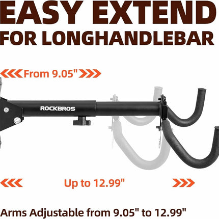 ROCKBROS Fahrrad Wandhalterung Robust Fahrradhalter Verstellbar 15kg