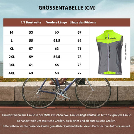 ROCKBROS Fahrrad Warnweste Reflektierende Fahrradweste Winddicht Atmungsaktiv (Fahrradjacke) kaufen bei Linkreich – Jetzt entdecken!
