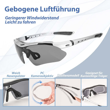 Polarisierte Fahrrad-Sonnenbrille mit UV400-Schutz